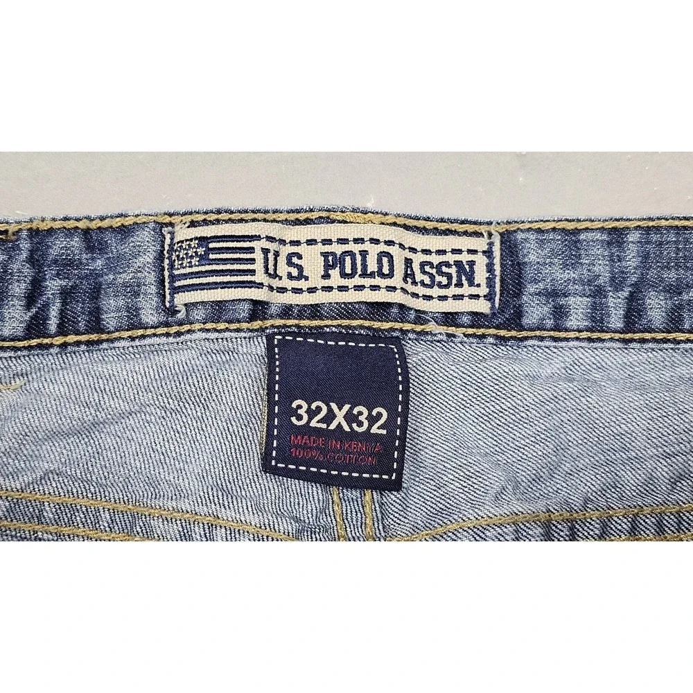 US‎ Polo Assn Jeans Men 32x32. Vintage Blue Baggy Denim Y2K 90's Embroidered